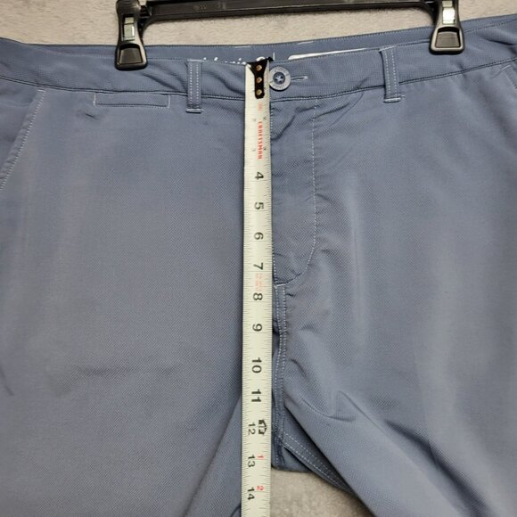 Johnnie-O Shorts Mens 38 Blue Prep-Formance Chino Pocket Stretch Distressed - Picture 9 of 14